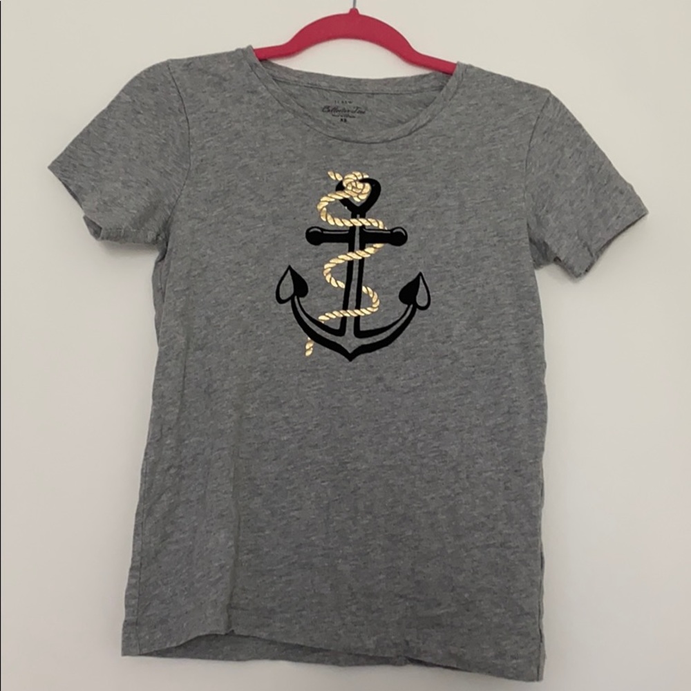 j. crew woman’s gray short sleeve
